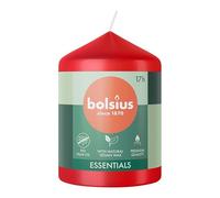 Bolsius Essentials Collection - Candela a colonna 17H, 8 cm di altezza x 5,8 cm di diametro, colore: rosso delicato