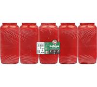 Bolsius Grave Light - Confezione da 5 Candele Funebri e Candele Commemorative - Combustione Pulita - Senza Olio di Palma - Colore: Rosso