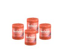 Bolsius - Luce rustica - Arancione - 8 cm - 4 pezzi