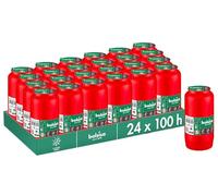 Bolsius Lumino tombale - rosso - 24 pezzi - Lunghezza durata 5 giorni - candela funebre & memoriale - combustione pulita - senza olio di palma - 100 ore