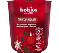 Bolsius - Merry Moments - Candela Profumata - Durata di Combustione di 25 Ore - 80 x 73 mm - Estratti Naturali - Contiene Cera Vegana - Senza Olio di Palma