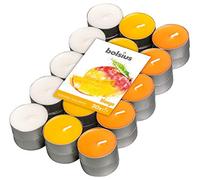 Bolsius Multicolor Tealight Profumate - Fragranza Mango - Set di 30 Pezzi - 3 Colori - Lunga Durata di 4 Ore - Candele Decorative - Cera - Senza Fumo