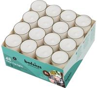 Bolsius neutri - Cera - Singolo lumino: h 2.4cm Ø3.8cm - 48 unità - 8 Ore