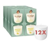 Bolsius - Ricarica CleanLight - Pompelmo e zenzero - Candela ricaricabile - 12 pezzi - Solo ricariche - Contiene cera vegetale naturale - Senza olio di palma
