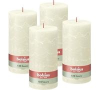 Bolsius Rustik Candela XXL - Avorio - 4 candele - Lunga durata di combustione 125 ore - non profumate - Include cera naturale vegana - senza olio di palma - 20 x 10 cm