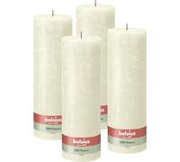 Bolsius Rustik Candela XXL - Avorio - 4 candele - Lunga durata di combustione 200 ore - non profumate - Include cera naturale vegana - senza olio di palma - 30 x 10 cm