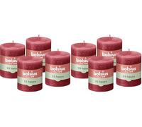 Bolsius Rustik Candele a pilastro - avorio - 4 pezzi - 8 x 7 cm - lunghezza durata 35 ore - non profumate - cera vegetale naturale - senza olio di palma (Confezione da 2)