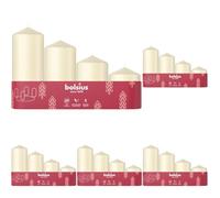 Bolsius Set di 20 candele lisce dell'Avvento - Diverse dimensioni 12-10-8-6 cm- Ø48mm - Decorative - Per la casa - A lunga durata - Non profumate - Con cera vegetale naturale - Senza olio di palma