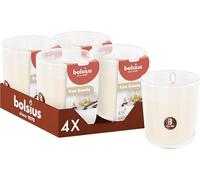 Bolsius True Scents - Set di 4 Candele Profumate - Vaniglia - 9,7 x 8,5 cm - Durata di Combustione: 45 ore - Con Estratti Naturali - Cera Vegetale Naturale - Senza Olio di Palma