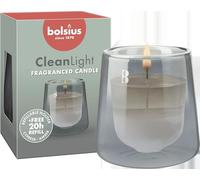 Bolsius - Set di avvio CleanLight - Candela profumata ricaricabile - Supporto e 1 ricarica - Grigio - Cypress & Amber - Tempo di combustione di 20 ore - Estratti naturali e cera vegana