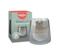 Bolsius - Set di avvio CleanLight - Candela profumata ricaricabile - Supporto e 1 ricarica - Grigio - Cypress & Amber - Tempo di combustione di 20 ore - Estratti naturali e cera vegana