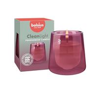 Bolsius - Set di avvio CleanLight - Candela profumata ricaricabile - Supporto e 1 ricarica - Rosa - Cedarwood & Vetiver - Tempo di combustione di 20 ore - Estratti naturali e cera vegana