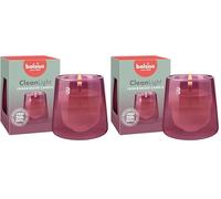Bolsius - Set di avvio CleanLight - Candela profumata ricaricabile - Supporto e 1 ricarica - Rosa - Cedarwood & Vetiver - Tempo di combustione di 20 ore - Estratti naturali e cera vegana