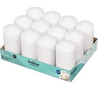 Bolsius Set di Candele Bianche 12PK. 128 x 68 mm (ca. 6,9 x 12,7 cm)