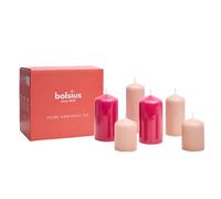 Bolsius - Set di candele - Rosa - 6 candele - Candele decorative - Contiene cera vegetale naturale - Senza olio di palma