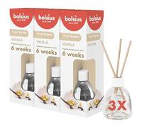 Bolsius True Scents 3 pezzi diffusore a bastoncini, Vaniglia, 60 ml, Profumazione fino a 6 settimane