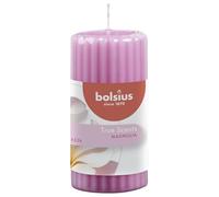 Bolsius True Scents Candela a Colonna Profumata - Fragranza Magnolia - Colore Rosa - Lunga Durata di 33 Ore - Estratti Naturali - Candela Decorativa - Cera - 12 x 5.8 cm