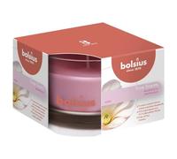 Bolsius True Scents Candela Profumata in Giara - Fragranza Magnolia - Colore Rosa - Medium - Lunga Durata di 24 Ore - Estratti Naturali - Candela Decorativa - Cera - Senza Fumo - 6.3 x 9 cm