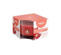 Bolsius True Scents Candela Profumata in Giara - Fragranza Melograno - Colore Rosso - Medium - Lunga Durata di 24 Ore - Estratti Naturali - Candela Decorativa - Cera - Senza Fumo - 6.3 x 9 cm
