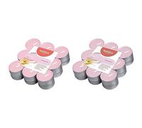 Bolsius True Scents Tealights Profumati e Colorati in PC-Cup, Cera, Rosa, Standard, 18 unità (Confezione da 2)