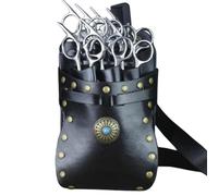 Bolso de herramientas para el cabello de salón grande: funda de almacenamiento conveniente, caja de soporte de tijeras para peluqueros | Diseño de cinturón duradero, organizador de herramientas de pel