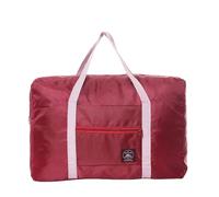 Bolso De Lona De Viaje Plegable Portátil De Gran Capacidad Bolsa De Gimnasia Deportiva, Borgoña, A