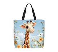 Bolso de mano para mujer, bonito bolso de hombro con diseño de gnomos y cremallera, bolso de mano de gran capacidad, reutilizable, para la compra.