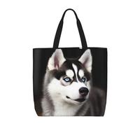 Bolso de mano para mujer, bonito bolso de hombro con estampado de pingüino y cremallera, bolso de mano de gran capacidad, reutilizable, para la compra.