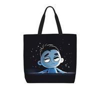 Bolso de mano para mujer, con diseño de flores y gafas de sol, bolso de hombro con cremallera, bolso de mano de gran capacidad, reutilizable, bolsa de supermercado