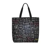 Bolso de mano para mujer, con fórmula matemática, bolso de hombro con cremallera, bolso de mano de gran capacidad, bolsa de supermercado reutilizable