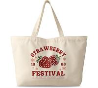 Bolso de mujer de gran tamaño, lona con cremallera estética riutilizzabile bolso de hombro único