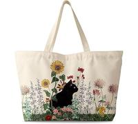 Bolso de mujer de gran tamaño, lona con cremallera estética riutilizzabile bolso de hombro único