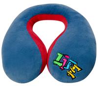 WALSER Neck Roll Graffiti, Supporto per il collo-Bambini, Cuscino da viaggio-Auto, Cuscino per il collo a forma di U-viaggio, Cuscino collo blu