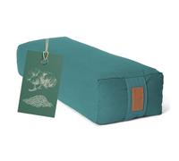 Bolster yoga angolare »Paravati« con pula di farro bio (coltivaz. biolog. controllata) / Lunghezza ca 67cm e ca. 13cm Altezza - ideale come cuscino yoga / cuscino zafu / cuscino meditazione / supporto meditazione / elevato comfort alla seduta / lavabile in lavatrice e ipoallergenico. Strumento ideale / accessorio (cuscino del sedile) per meditazioni prolungati. Materiale : 100% cotone