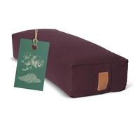 Bolster yoga angolare »Paravati« con pula di farro bio (coltivaz. biolog. controllata) / Lunghezza ca 67cm e ca. 13cm Altezza - ideale come cuscino yoga / cuscino zafu / cuscino meditazione / supporto meditazione / elevato comfort alla seduta / lavabile in lavatrice e ipoallergenico. Strumento ideale / accessorio (cuscino del sedile) per meditazioni prolungati. Materiale : 100% cotone