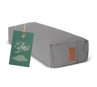 Bolster yoga angolare »Paravati« con pula di farro bio (coltivaz. biolog. controllata) / Lunghezza ca 67cm e ca. 13cm Altezza - ideale come cuscino yoga / cuscino zafu / cuscino meditazione / supporto meditazione / elevato comfort alla seduta / lavabile in lavatrice e ipoallergenico. Strumento ideale / accessorio (cuscino del sedile) per meditazioni prolungati. Materiale : 100% cotone