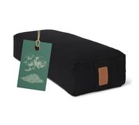 Bolster yoga angolare »Paravati« con pula di farro bio (coltivaz. biolog. controllata) / Lunghezza ca 67cm e ca. 13cm Altezza - ideale come cuscino yoga / cuscino zafu / cuscino meditazione / supporto meditazione / elevato comfort alla seduta / lavabile in lavatrice e ipoallergenico. Strumento ideale / accessorio (cuscino del sedile) per meditazioni prolungati. Materiale : 100% cotone