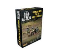 Warlord Games German Pak 40 - Pistola anticarro e equipaggio, in plastica, scala 28 mm, miniature per Bolt Action altamente dettagliate della seconda guerra mondiale