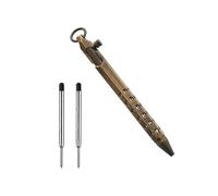 Bolt Action Pen Solid Brass Pen Metal Pen with 2 Black Ink Refills,With Present Box for Graduation,Birthday(Retro B)