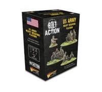 Warlord Games US Heavy Weapons Plotone - Miniature in plastica scala 28 mm per Bolt Action altamente dettagliate World War 2 miniature