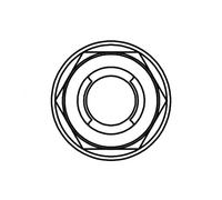 Bolt Dado flangia Fuji M6x1mm testa 10mm acciaio 10 pezzi, taglia 65 mm