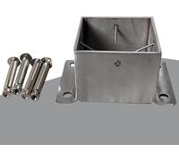 Bolt Down Square Bracket with Installation Kit | Stainless Steel Fence Wood Post Base Kit for Concrete/Deck Railing/Pergola/Mailbox(80x80 mm (3.1x3.1 in))