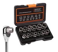Bolt Extractor Kit- 17 x 9,7 x 4,3 cm Drive Bolt Nut Remover Set, portatile Stripped Bolts Extractor Set | Stripped Socket With 3/8 Inch Adapter For Damaged Round Rusted Automotive Appliances Workshop