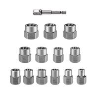 Bolt Extractor Kit - Stripped Socket Set, Rusted Nut Remover Tool, Damaged Bolt Extraction System, 3/8 Inch Adapter Drive Repair Kit For Automotive Workshop Garage Woodworking Appliances Maintenance