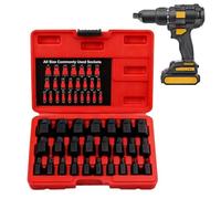 Bolt Extractor Set - 25 Pcs Carbon Steel Multi-Spline Socket Kit, Heavy Duty Fastener Removal Tool | Damaged Screw, Nut, Bolt Remover For Automotive Repair, Furniture Maintenance And Workshop Use