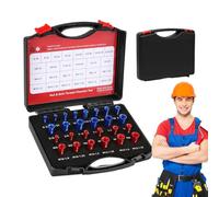 Bolt Thread Checker - Lega di alluminio 26 pezzi Nut and Screw Thread Gauge 19,5 x 16,5 x 4,5 cm | Precision Bolt Size Measuring Tool Finder for Metric Standard Threads | Quick Identification Solution