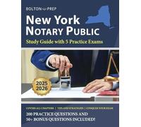 Bolton Prep New York Notary Public Study Guide with 5 Practice Exams (Tascabile)