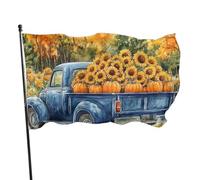 BoltPack Acquerello Camion Raccolto Stampa Bandiera Giardino Con Occhielli 90x150cm Per Le Stagioni Esterne Decorazioni di Festa Forniture