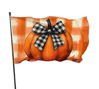 BoltPack Arancione Plaid Zucca Stampa Bandiera Giardino Con Occhielli 90x150cm Per Le Stagioni Esterne Decorazioni di Festa Forniture