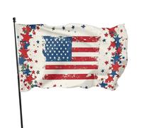 BoltPack Bandiera americana con stampa a stelle da giardino, con occhielli, 90 x 150 cm, per le stagioni all'aperto, decorazioni per feste, forniture per feste